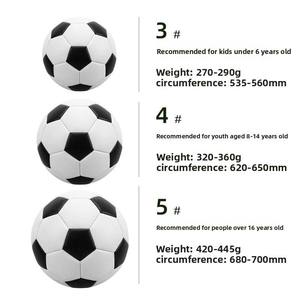 Vente en gros d'usine, LOGO personnalisé <span class=keywords><strong>noir</strong></span> <span class=keywords><strong>et</strong></span> <span class=keywords><strong>blanc</strong></span>, produit très demandé. Ballon de football pour enfants, taille 3, diamètre 20 cm - Product Image 5