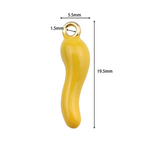 จี้สีพริกไทยน้ำมันหยดจี้ทรงพริกสำหรับทำสร้อยข้อมือแบบทำมือ - Product Image 3