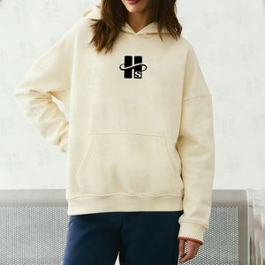 Sudadera con Capucha de Gran Tamaño para Mujer, Estilo Urbano, de Alta Calidad, Hombros Caídos, Algodón, Personalizable, Lisa - Product Image 2