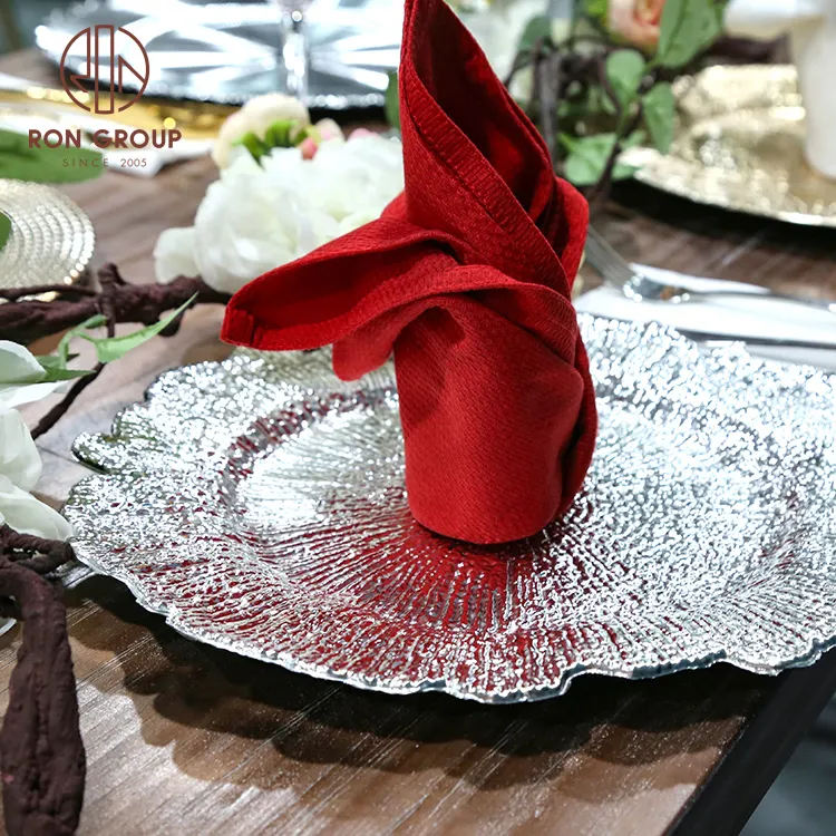 Atacado preço barato novo restaurante evento decoração de casamento jantar rosa dourado preto prata pvc placas carregador de plástico