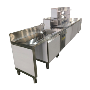 Comptoir de préparation de bubble tea avec éclairage bleu - Product Image 1