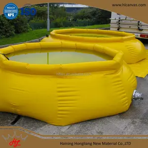 Almacenamiento de agua peso ligero portátil lona PVC para cebolla tanque