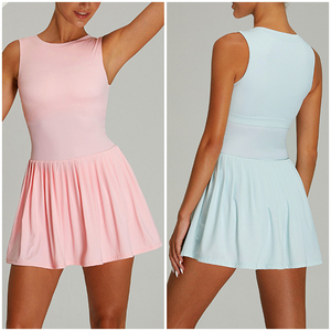 TM0243 Robe de sport pour femme Cloud-sense avec poche, respirante, pour la course et le fitness, jupe de yoga, jupe de tennis anti-transparence pour l'extérieur - Product Image 4