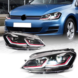 Conjunto de Faros Delanteros LED Completos para VW <span class=keywords><strong>Golf</strong></span> 7 Mk7 TSI <span class=keywords><strong>TDI</strong></span> 2013-2017, Faro Delantero para <span class=keywords><strong>Volkswagen</strong></span>, Actualización de Iluminación, Luz Delantera - Product Image 1