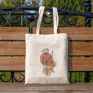 Sac fourre-tout réutilisable en toile de coton avec lettres, pour courses, avec boucle réglable, logo personnalisé, sacs à bandoulière minimalistes, sac bohème - Product Image 3