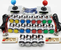 Kit de joystick d'arcade DIY avec boutons électroplaqués, carte de circuit USB 5V pour ordinateur et kit d'éclairage