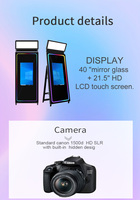 Großhandel 70-Zoll-Ultra-Thin Digital Selfie Magic Touchscreen Spiegel Photo Booth Maschine Kompatibler iPad SLR-Kamera drucker