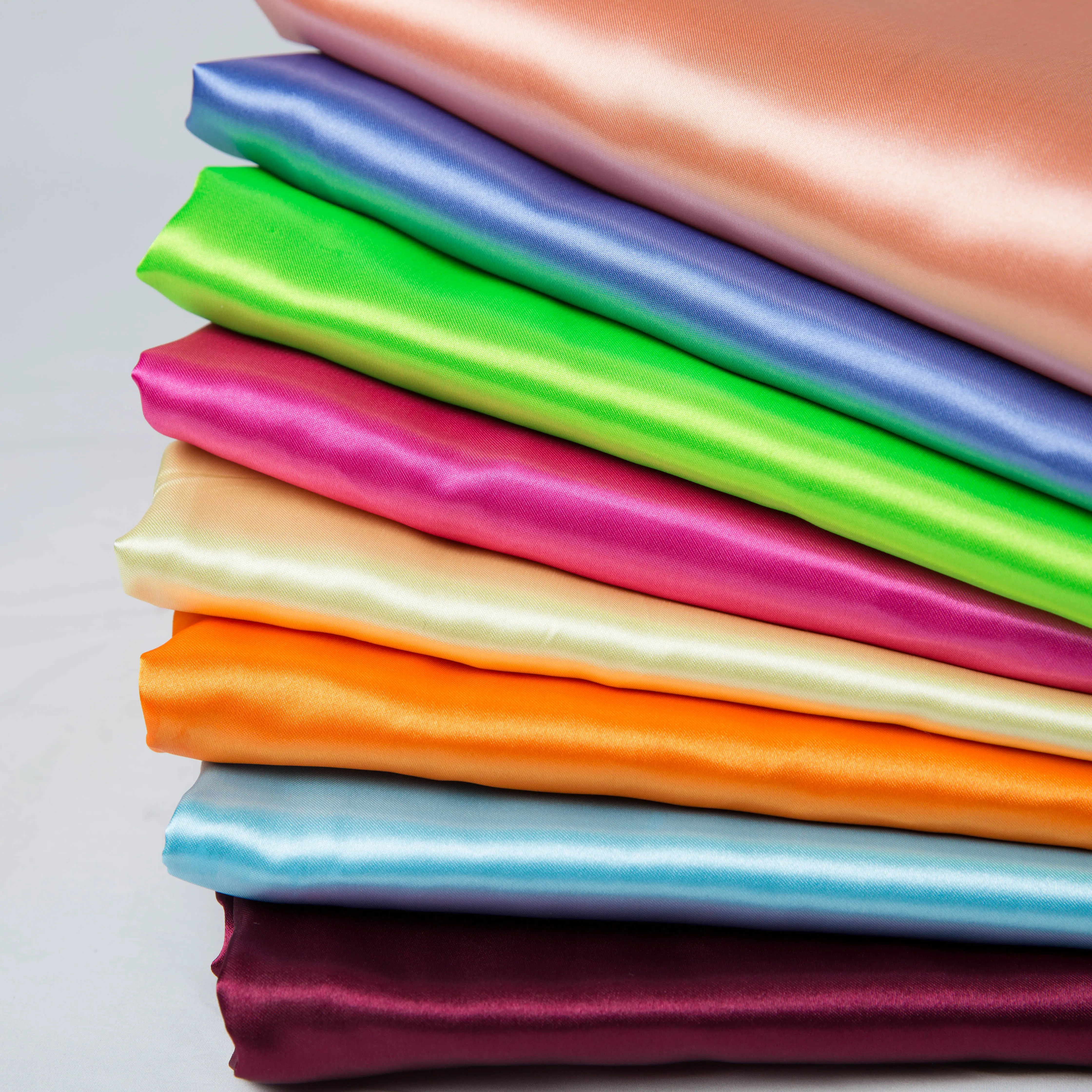 Fabric Satin Hot Selling 100% Polyester Shining Silky Soft Satin Fabric