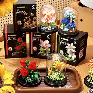 Jouets <span class=keywords><strong>de</strong></span> construction en forme <span class=keywords><strong>de</strong></span> fleurs, cadeau <span class=keywords><strong>pour</strong></span> la Saint-Valentin, bouquet <span class=keywords><strong>de</strong></span> fleurs éternelles, cadeau <span class=keywords><strong>pour</strong></span> adultes et enfants, ensemble <span class=keywords><strong>de</strong></span> blocs <span class=keywords><strong>de</strong></span> construction éducatifs - Product Image 2