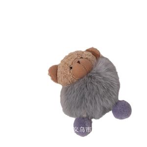 <span class=keywords><strong>Mini</strong></span> porte-clés en peluche ours en peluche avec pompon en fourrure, pendentif kawaii, pompon en fourrure, jouets animaux, breloque pour sac, poupée, accessoires pour sac à dos - Product Image 5
