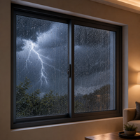 Portes coulissantes en verre extérieures modernes et fenêtres coulissantes en aluminium à double vitrage isolant pour balcon de maison