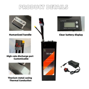 Pacote de Bateria de Lítio 20S10P 72V 50AH 250AMP com Caixa Metálica para Bicicleta Elétrica SurRon de 12.5KW 21KE - Product Image 2