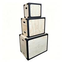Caja Pliométrica de Madera con Borde Seguro, Anti-lesiones, 3 en 1, con Bordes de Goma Suave para Crossfit, HIIT y Entrenamiento en Gimnasio