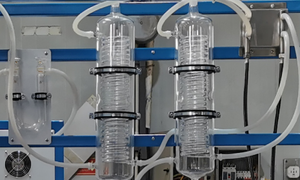 Laboratoriumapparatuur voor thermische afbraak van biomassa voor de productie van koolmonoxide en -dioxide biochar, met condensatie-systeem voor condensbare dampen - Product Image 3