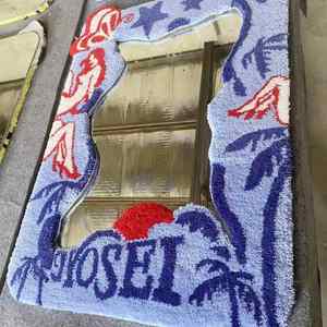 Trending Diy Tufted Small Custom Rug With Mirror Amazing Patterns Tufting Mirror Shining Rug - Product Image 3