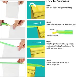 Clips de fermeture réutilisables multi-tailles pour sacs alimentaires, bâtonnets de scellage pour sacs à collation et de rangement, outil d'organisation de cuisine - Product Image 3