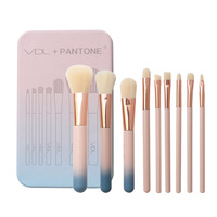 Pinceaux de maquillage avec logo personnalisé kit de quantité minimale de commande basse pinceaux pour le maquillage ensemble de pinceaux de maquillage professionnels en ABS pour cheveux naturels marque privée