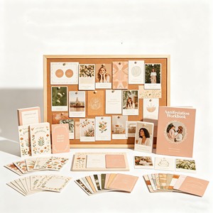 Kit de planification des objectifs Premium Vision Board Book avec tableau d'objectifs, ruban décoratif et journal de rêves - Product Image 3