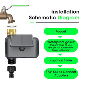 Programmateur d'arrosage WiFi à connexion directe solaire pour petits jardins, pelouses, plantes en pot, patios, et irrigation goutte à goutte - Product Image 5
