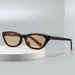 Custom Logo 2026 Retro Men Women <b>Candy</b> Color Square Sun Glasses UV400 Small Frame Cat <b>Eye</b> Sunglasses - Product Image 2