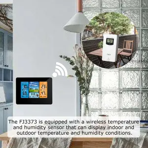 Estação meteorológica inteligente Higrômetro Termômetro Digital Previsão sem fio Temperatura Wall Desk Relógio Estação meteorológica ao ar livre