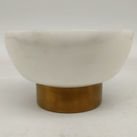 Ensemble de pilon de mortier en marbre naturel 100% de Style Nodic avec base en bois poli nouveauté broyeur d'herbes et d'épices en boîte