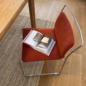 Sedia da pranzo Bauhaus in stile Vintage della metà del secolo con struttura in metallo MDF schienale regolabile per uso conferenza a casa - Product Image 5