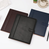 Carpeta de Anillas Personalizada con Logotipo, de Cuero PU A4, Carpeta de Documentos, Portafolio