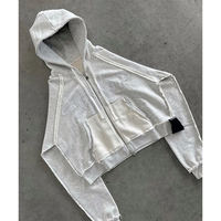 Ensemble survêtement décontracté homme surdimensionné style rétro délavé à l'acide avec sweat à capuche zippé et pantalon de jogging pour l'automne