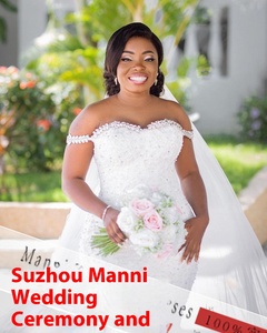 Nuevo Vestido de Novia Moderno Estilo Princesa 2024, Personalizable, con Cola de Pez, Encaje en el Hombro, Exclusivo para Comercio Exterior Africano - Product Image 5