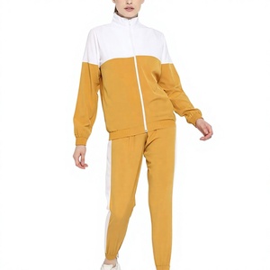 Women's Classic 2-Piece Winter Tracksuit Full-<b>Zip</b> Jacket <b>Trousers</b> 100% Cotton Eco-Friendly Quick-Dry Breathable for Fitness - Product Image 1