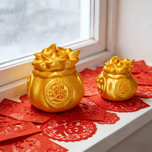 Lucky Treasure Basin 3D <b>Printed</b> Feng Shui Craft Wealth Attracting Ornament Prosperity Entrance <b>Hall</b> Home Decoration - Product Image 2