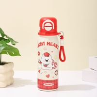 Mug Isotherme Enfant en Acier Inoxydable 316, Grande Capacité, Motif Dessin Animé, Double Boisson, Portable avec Corde de Transport