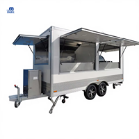 Vente directe usine : Remorque de restauration mobile à fenêtres multiples, style ouvert, pour tacos, hot-dogs et grillades BBQ
