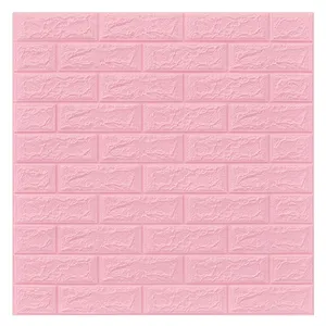 Hete Verkoop 3d Roze Schil En Stok Behang Kinderen Muursticker Decoratie 3d Zelfklevende Muurstickers