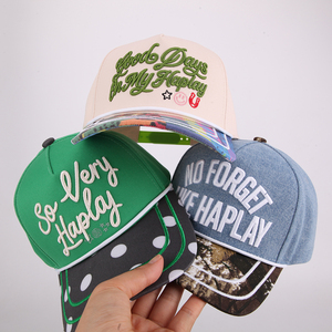 Gorra de Béisbol Deportiva Personalizada de 5 Paneles de Gamuza con Visera Curva para Hombre Gorras con Logotipo Bordado al por Mayor - Product Image 1