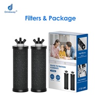 Filtre à eau de remplacement en bloc de carbone pour l'élimination des bactéries, du fluorure, du chlore et des microplastiques, pour système d'osmose inverse domestique, voiture/camping-car, manuel