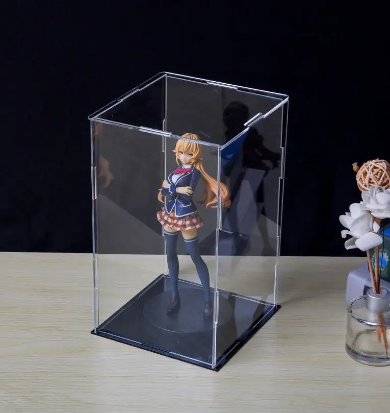 Caja de regalo de juguete de embalaje de exhibición de acrílico de plástico transparente personalizada pequeña grande a prueba de polvo de publicidad