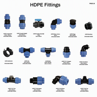 Katup Bola Fitting Kompresi PP Tekanan Tinggi PN10/PN16 untuk Sistem Irigasi Pipa HDPE