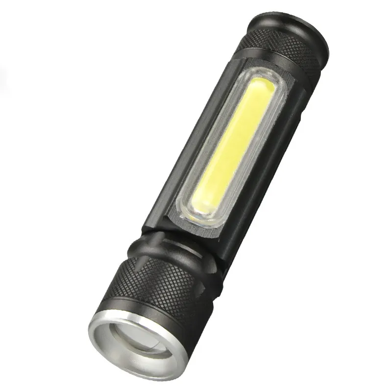 Mini Handheld USB Rechargeable Tactical Built-in COB Side Light and Magnet Brightest with XML-T6 LED Flashlight