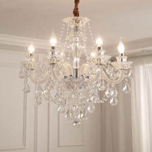 Pendentif européen salon escalier mariage bougie de luxe led lustre en cristal - Product Image 4