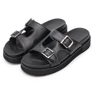 Men's Shoes Outdoor Walking Hiking Beach Shoes Sports Slippers Cow Genuine Leather Slip on Low-top Open-<b>toe</b> Breathable Slippers - Product Image 3