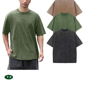 Özel logo erkek t-<span class=keywords><strong>shirt</strong></span>ü boy pamuklu T-<span class=keywords><strong>shirt</strong></span> gevşek Fit <span class=keywords><strong>Vintage</strong></span> yıkanmış Tee Unisex kısa kollu Casual gömlek Tops - Product Image 1