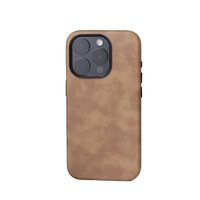 Funda de Teléfono de Cuero Artificial de Lujo con Carga Inalámbrica y Protector de Cámara para iPhone 17/16/15/14 Pro Max y Anillo Magnético