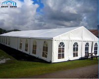 12x20m 12x25m tentes de luxe pour réfugiés cassette plancher hall remorque tente pour cérémonie luxe glamping tente de mariage blanche
