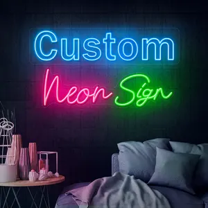 NO MOQ Wall Mounted Hanging Acrylic Custom Led Letter Neon Sign Custom For Wedding Light Supplies
