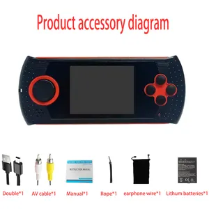 GB32 Mini Handheld Game Console 3.0 Inch Screen Retro Style Portable Pocket Video Player Hard Solver Kids Gift