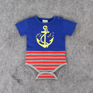 Nuevos productos 2017 algodón recién nacido Technic Baby Clothes Summer Naval Wind Romper - Product Image 3