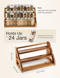 Wholesale 3 Tier Acacia Wood Multifunction Spice <b>Storage</b> Rack OEM ODM Custom Countertop Cabinet Organizer <b>Kitchen</b> Pc - Product Image 4