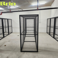 BRIO Armoire en treillis métallique en acier 1219x1829x1905mm, antivol, écologique, pour la sécurité des équipements et des objets de valeur en usine, avec clôture de sécurité